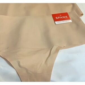 2 pair Size Med SPANX Thong panties. Both Soft nude. Undie-testable.